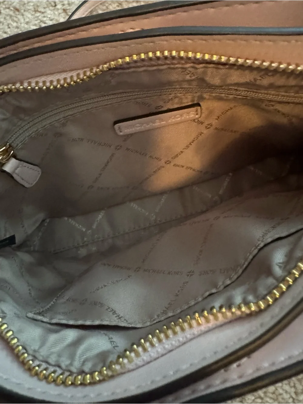 MICHAEL KORS Pink Crossbody Bag with Gold-Tone Hardware